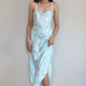 Rare Vintage Christian Dior Long Silk Slip Dress